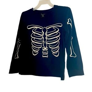 Halloween Black Skeleton Size 8 PJ Set